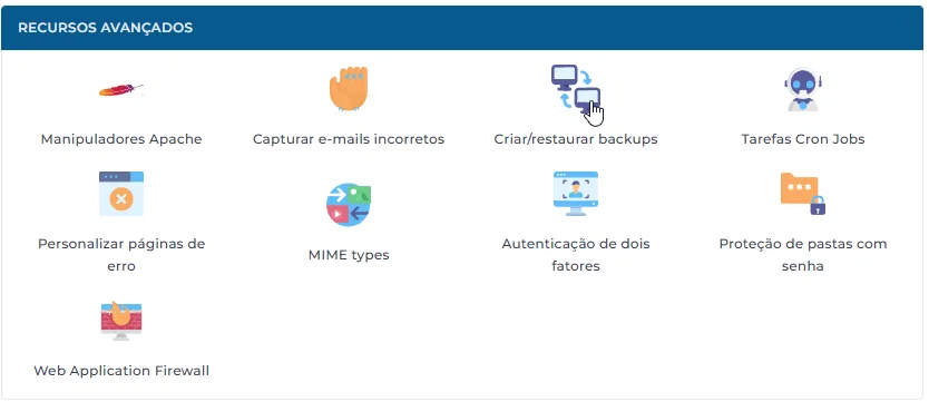 criar backup DirectAdmin