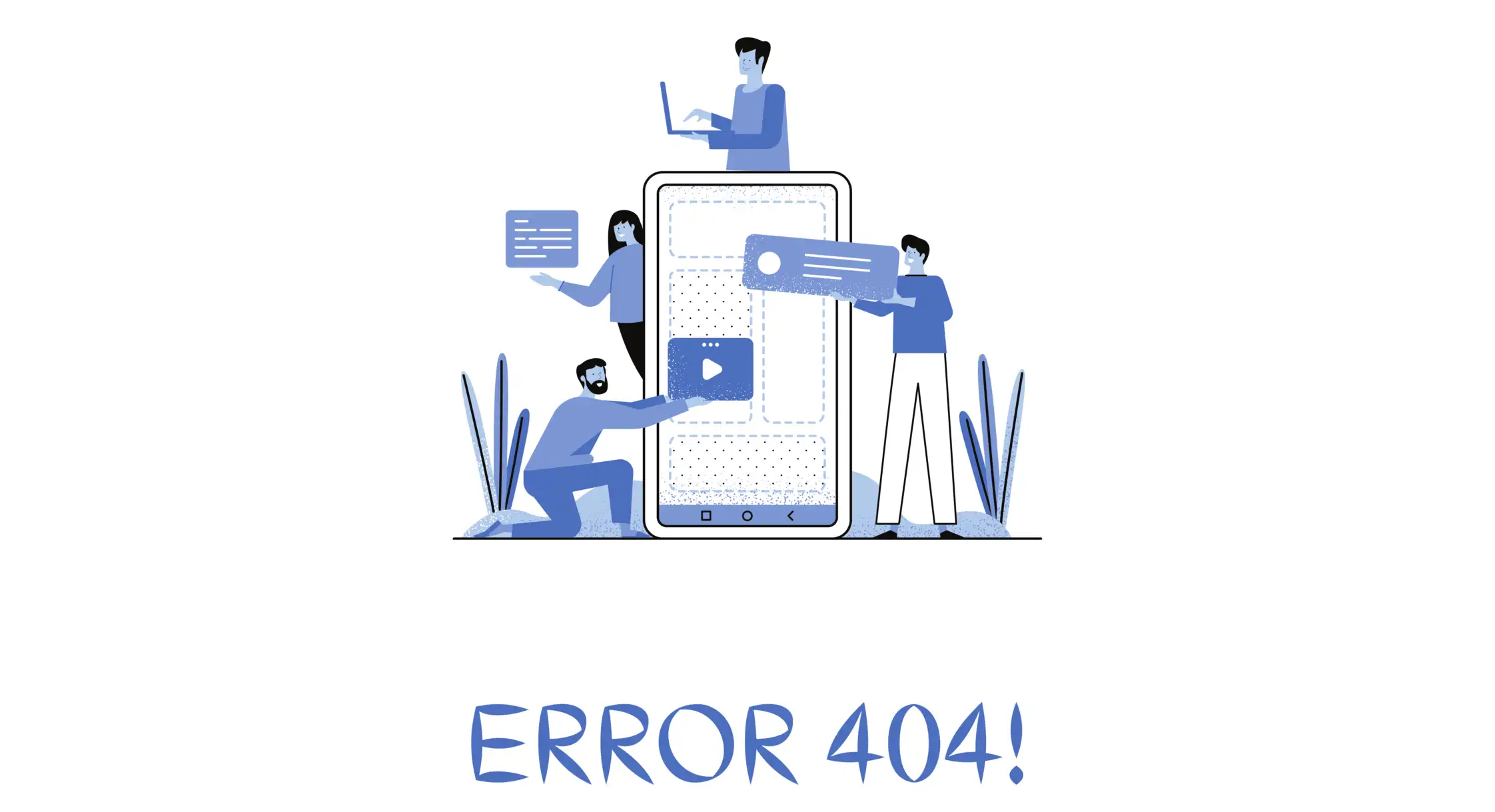 Design criativo de página 404 personalizada.